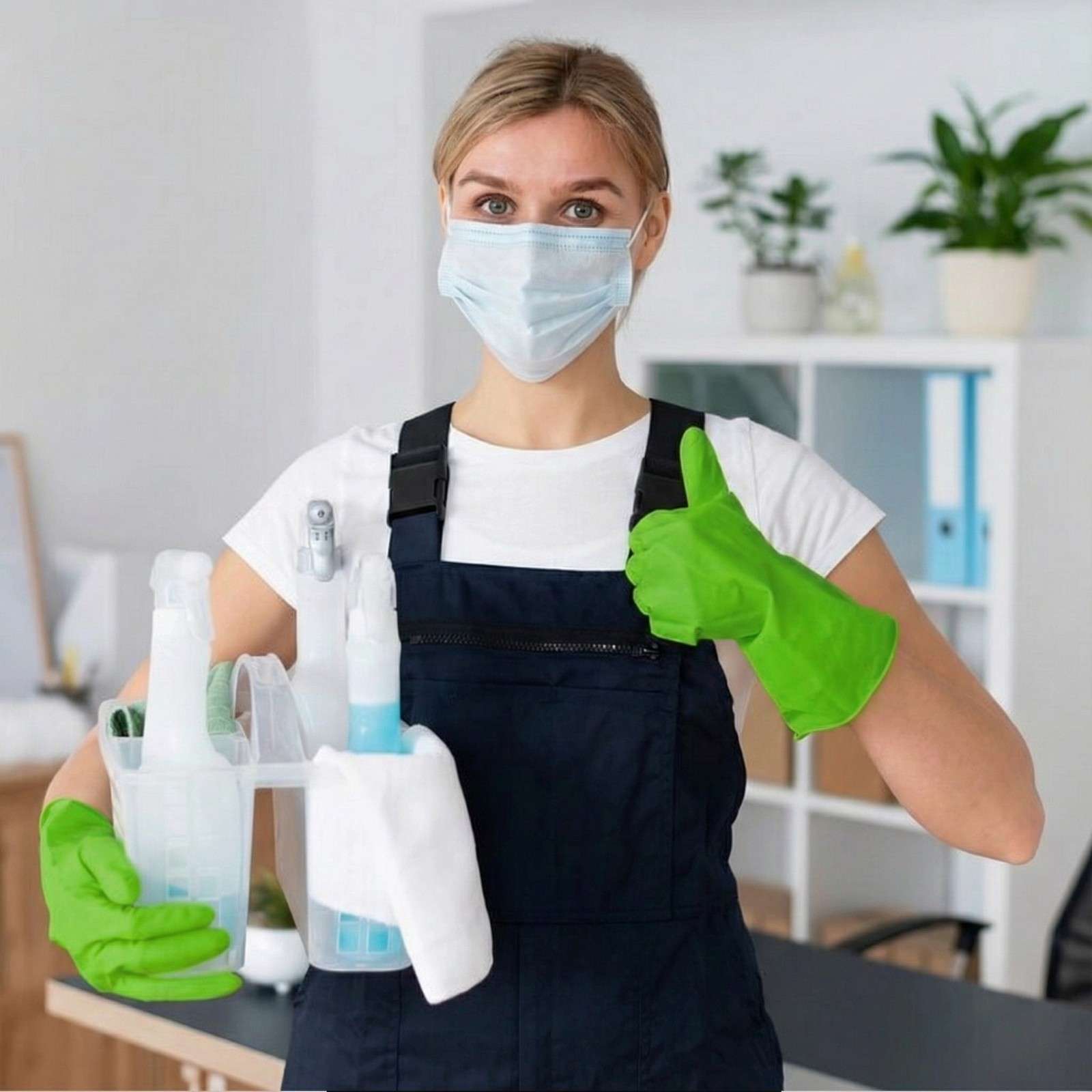 deep cleaning staff performing residential clean